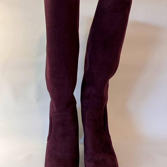 Pull on suede knee high boots - Picture 5 of 6
